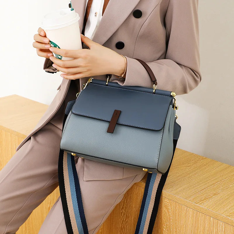 Women Shoulder Bags Genuine Leather Luxury Handbags Solid Color Crossbody Bags for Women Female Hand Bag Famous Brands Bolsa
