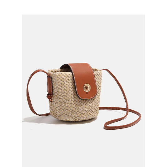 New Straw  Bag - Single Shoulder Crossbody Women's Bag - Beach Bag Made of Grass Weaving for Vacation