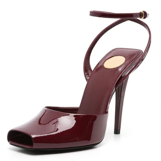 New   Open Toe Front Sandals Ankle Lace up Strap Heels for Ladies