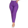 Women's Solid Color High-waisted Casual Pants OL Ladies Pants