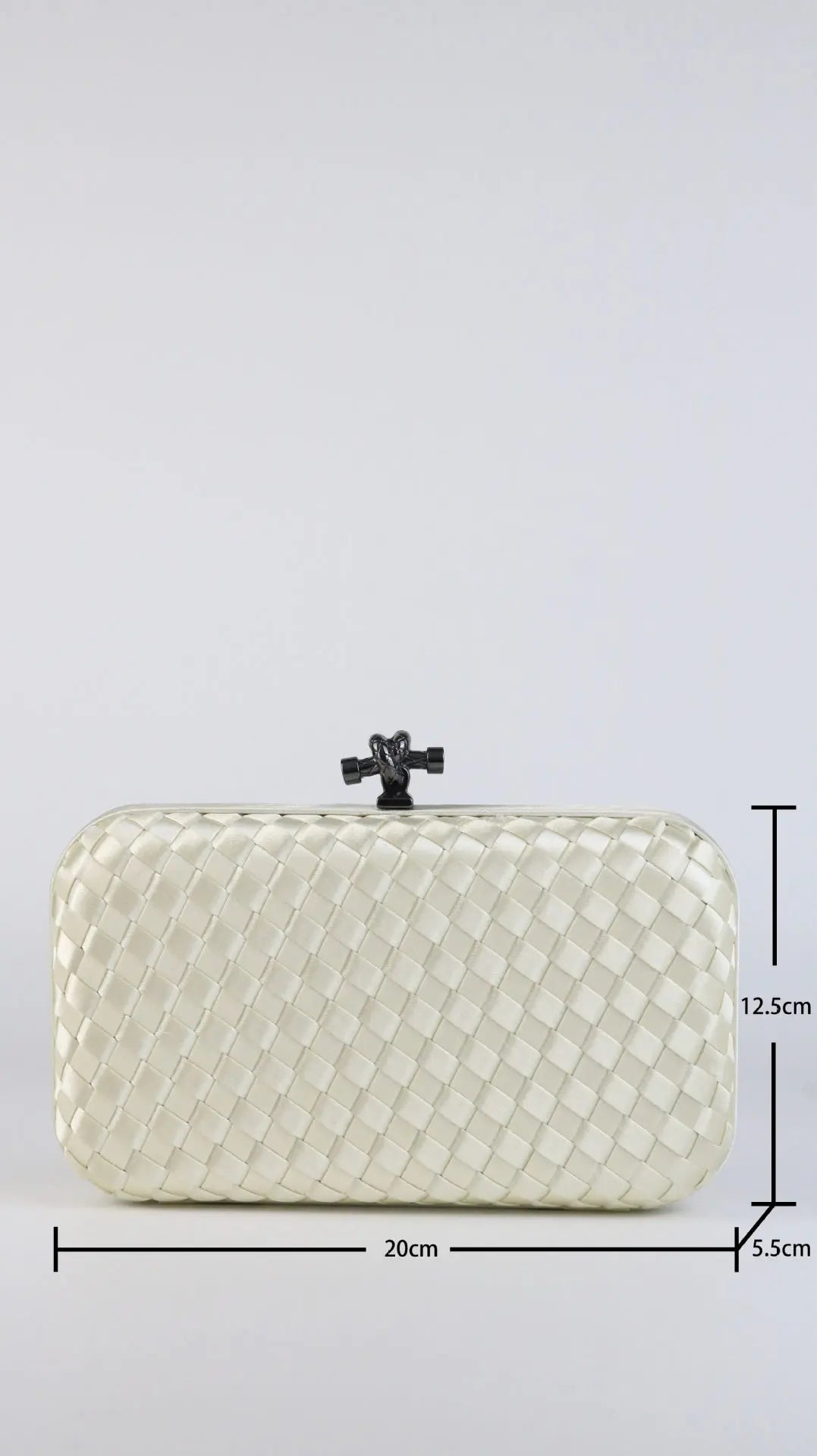 Luxury Satin Woven Ladies Crossbody Bag Handmade Evening Purse Chains for Banquet Wedding Dress Fashionable Clutch for Women