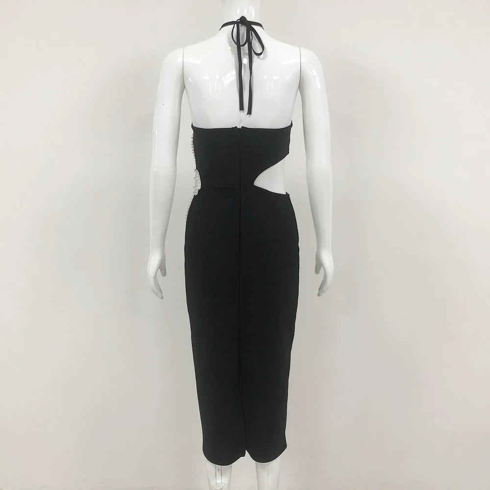 Strapless Sleeveless Bodycon Club Sexy Slim Fit Knee-Length Prom Banquet Evening Dress Women's Wear