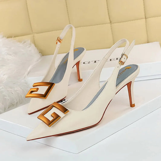 Chaussure En Talon Rainbow Colorful Custom Slingback Diamond Fashion Kitten Shoes Women Heels for Ladies