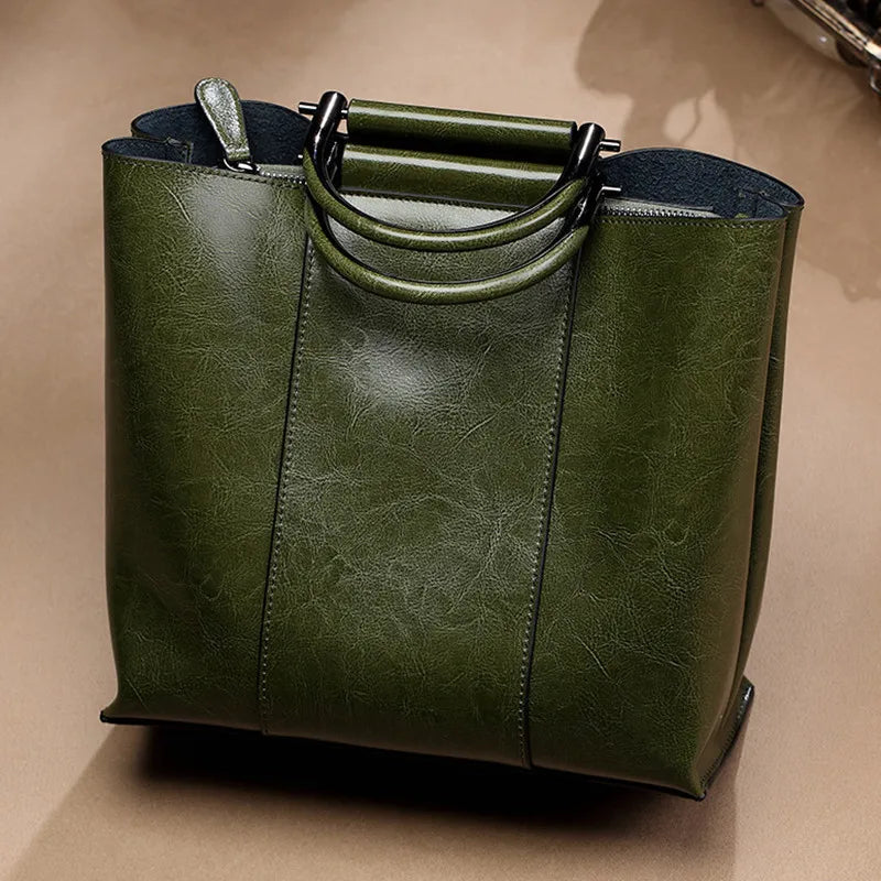 2025  Hot Sale  Luxury Genuine Leather Women Shoulder Bag Office Lady Phone Paid Umbrella Key Cosmetic