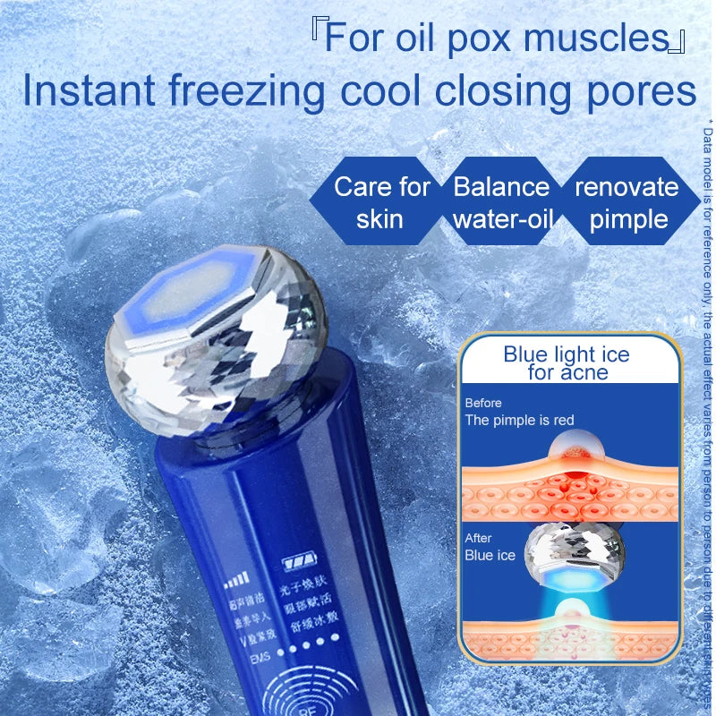 Hottest Sale Rf Beauty Instrument EMS Face Lifting Instrument Face Import and Export Tender Skin Instrument Cold and Hot