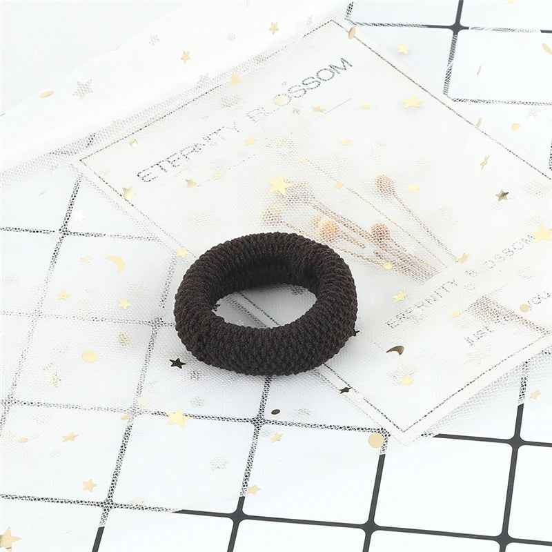 6Pcs Basic Simple Hair Bands Solid Color Seamless Wide Rubber Band for Women Girl High Elastic Scrunchie Hair Accessories Holder