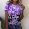 Plus Size Women's T-Shirts Fashion Top 95% Cotton Short Sleeve Breathable Print O-Neck Summer Women's Clothing T-Shirt