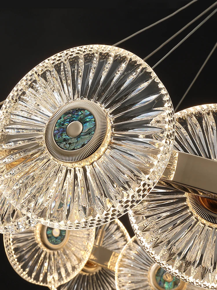 Home Hotel Living Room Decorative Italian Design Modern Gold Pendant Light European Nordic Luxury K9 Crystal Chandelier