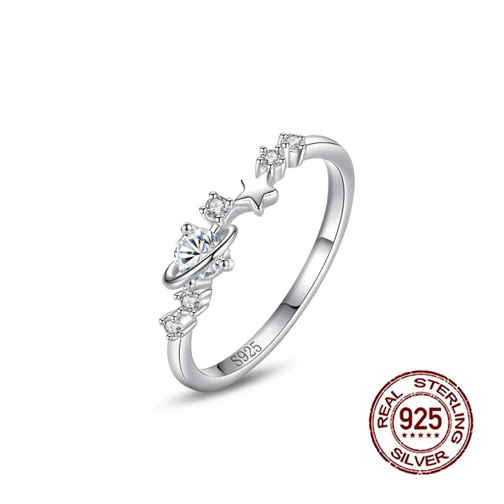 Fine Ring Jewelry Zircon CZ Anniversary Propose Promise Engagement Wedding Bridal S925 Sterling Silver Ring Collection for Women