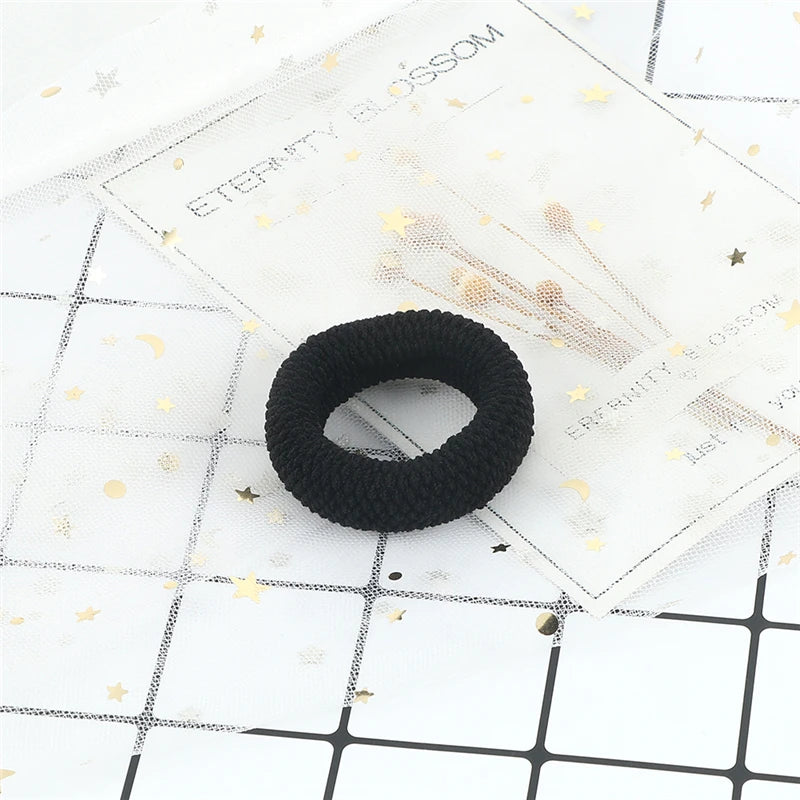 6Pcs Basic Simple Hair Bands Solid Color Seamless Wide Rubber Band for Women Girl High Elastic Scrunchie Hair Accessories Holder