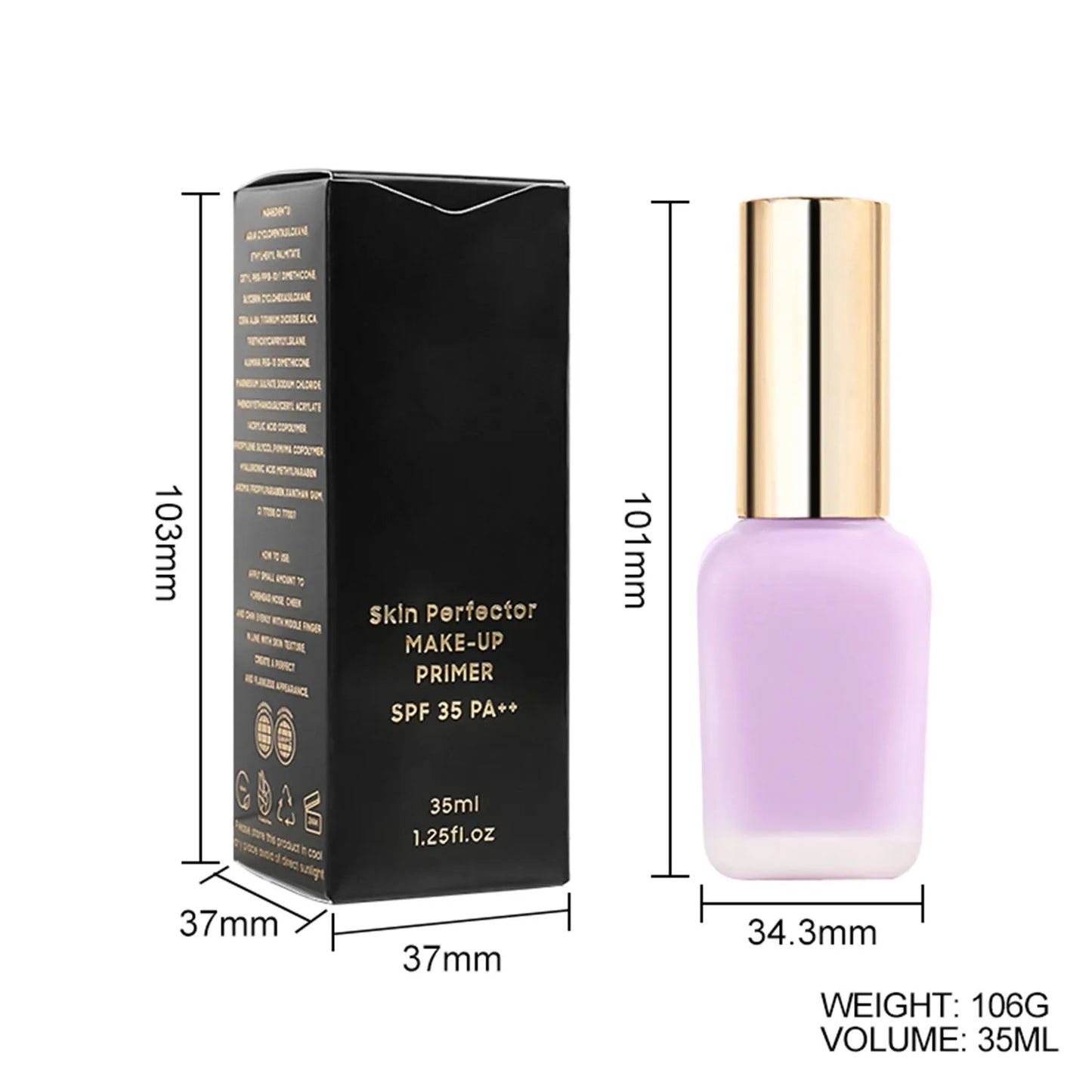 Smooth Poreless Face Primer Base Private Label Invisible Pore Minimizing Face Makeup Primer