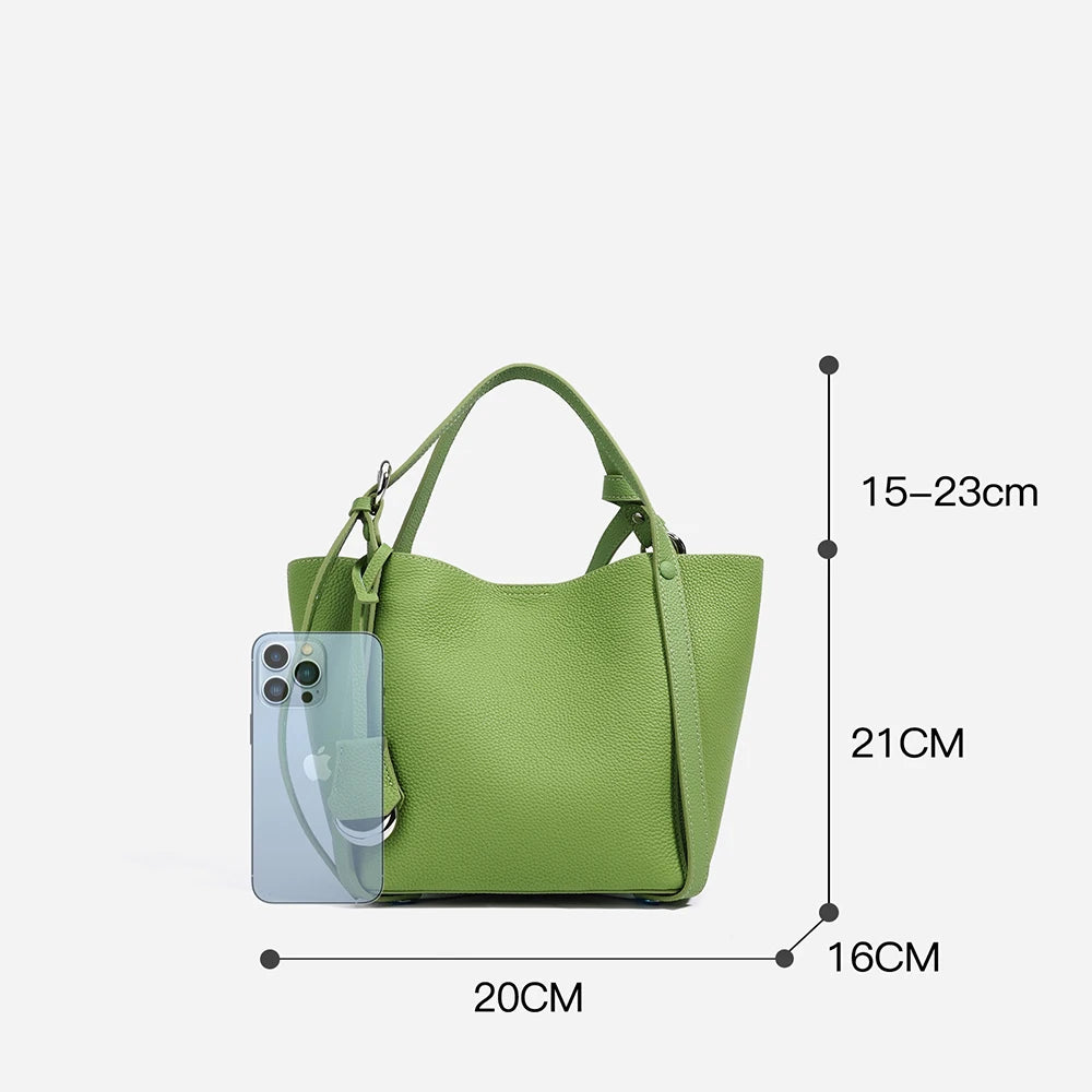 Women Luxury  Top Grain Cowhide Leather Shoulder Bags Genuine Leather Women's Handbags Leather Bags for Girls