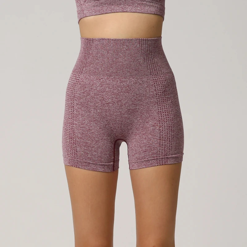Seamless Women's Shorts Yoga Fitness High Waist Workout Shorts Sport Gym Leggings Slim Tummy Control Athletic Shorts