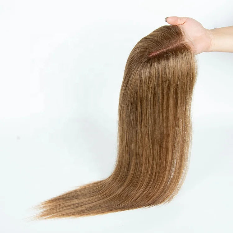 Highlights Lace Front With Weft Hair Topper Human Hair Russian Blonde Human Hair Topper for Women Lace Topper Mini Wig