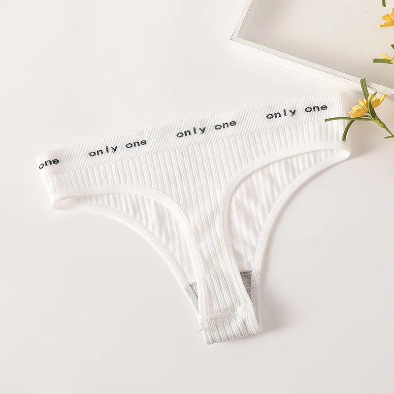 1PC Seamless G-String Panties Women's Underwear Female Underpants T-back Letter Belt Comfort Sexy Lingerie Shapewear Thongs