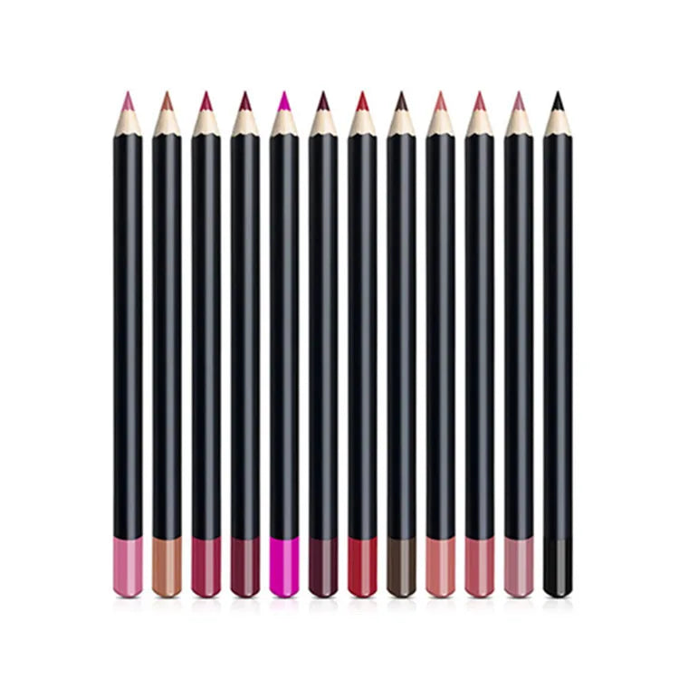 21 Color Matte Waterproof Wood Brown Lipliner Wholesale High Pigment Long Lasting Vegan Smooth Creamy Lip Liner