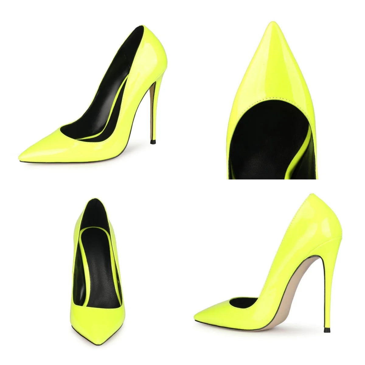 2025 Sexy Pointed Toe Jelly Patent Leather High Heels Pump Stilettos Sharp High Heels Dress Shoes for Women OEM Large Size 47