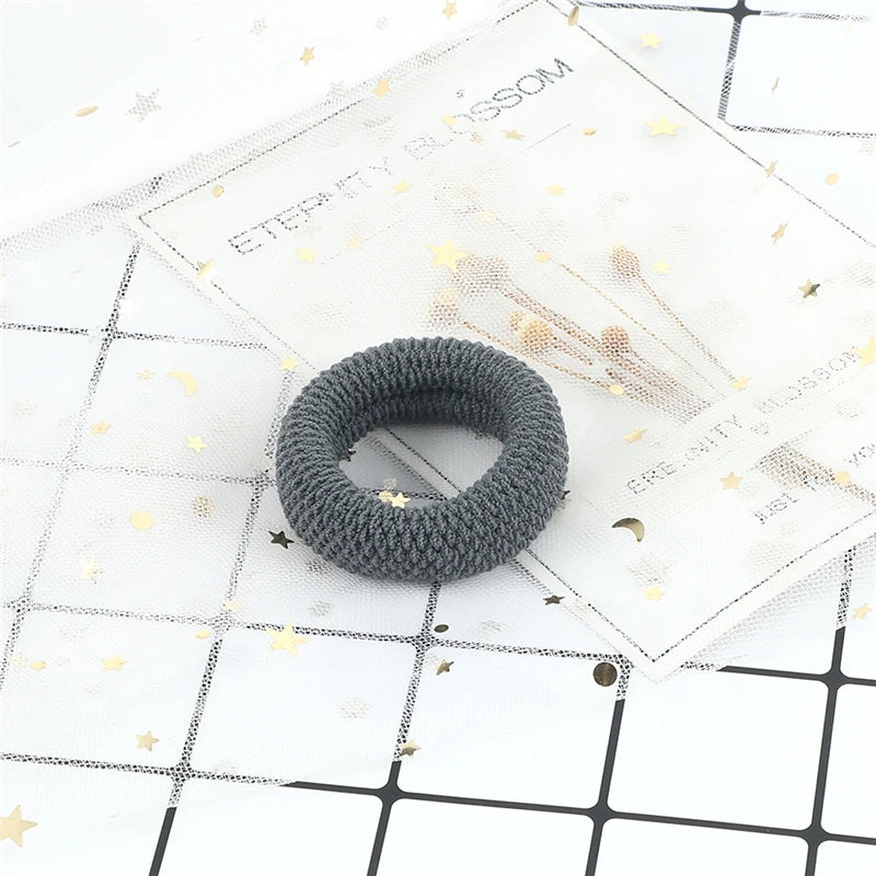 6Pcs Basic Simple Hair Bands Solid Color Seamless Wide Rubber Band for Women Girl High Elastic Scrunchie Hair Accessories Holder