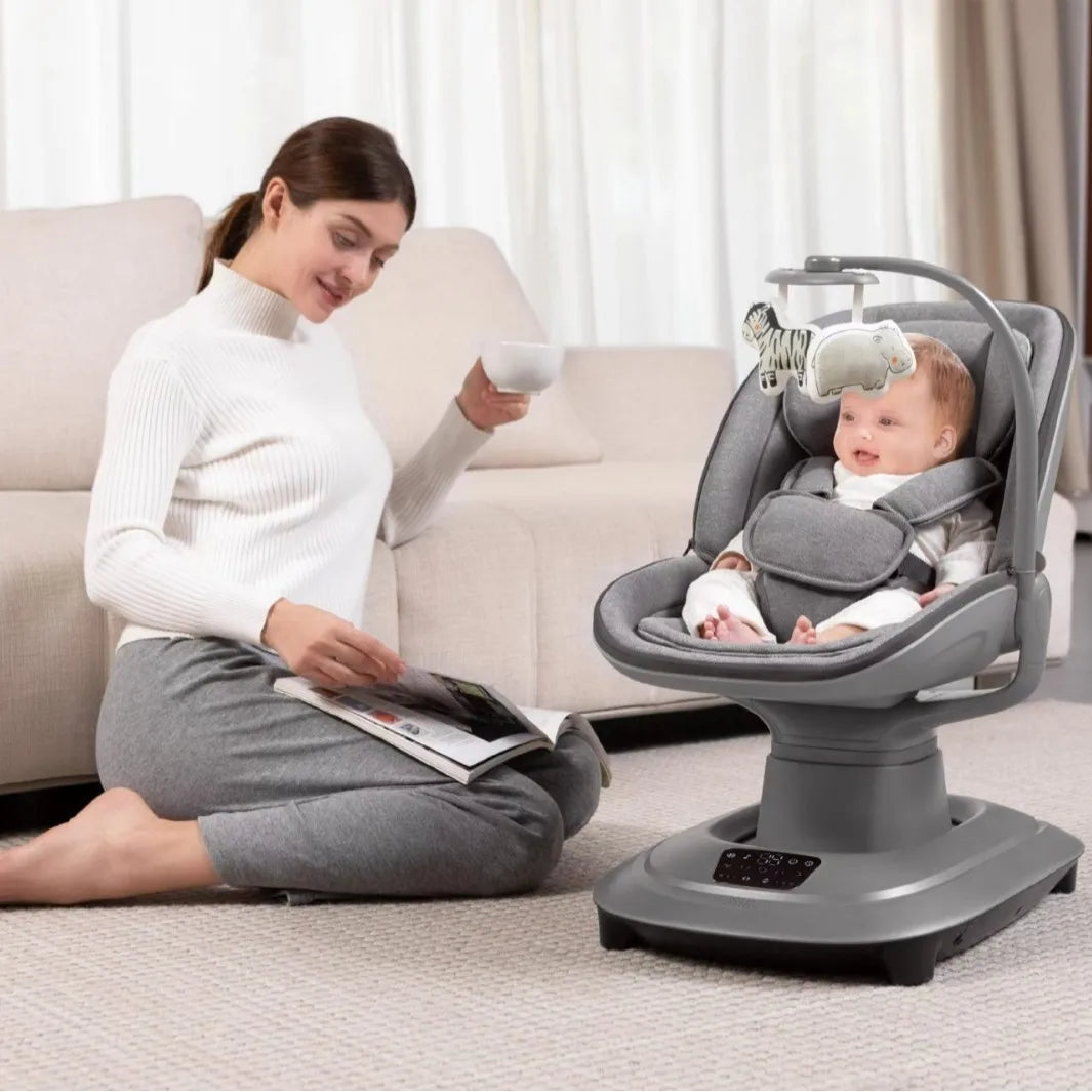 Swing Chair Automatic Adjustable Rocker Electric Baby Rocking Chair Baby Electric Swing Chair With Music and Bluetooth