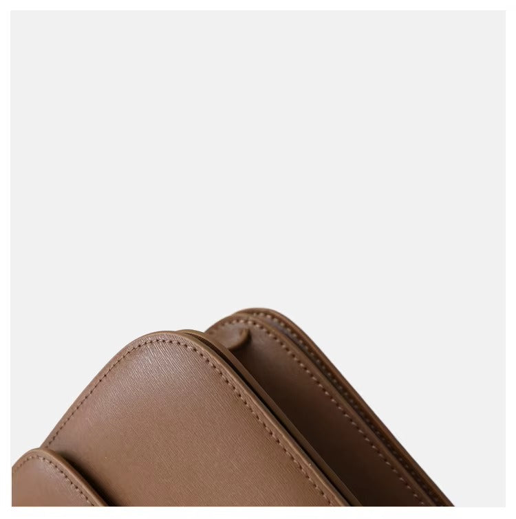 Luxury Women's Underarm Handbags Genuine Cowhide Leather Tofu Square Lock Messenger Bag Custom Portable with Open Closure