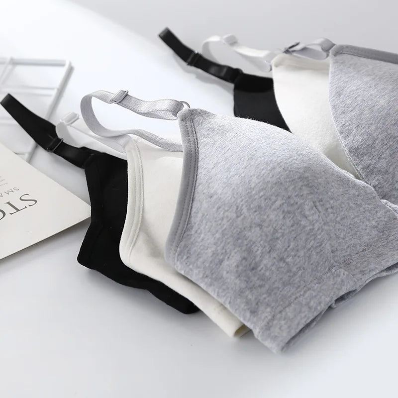 Seamless Bras For Women Push Up Bra Tops Non-Wire Brassiere Sexy Lingerie Comfort Bra V Neck Solid Color Underwear