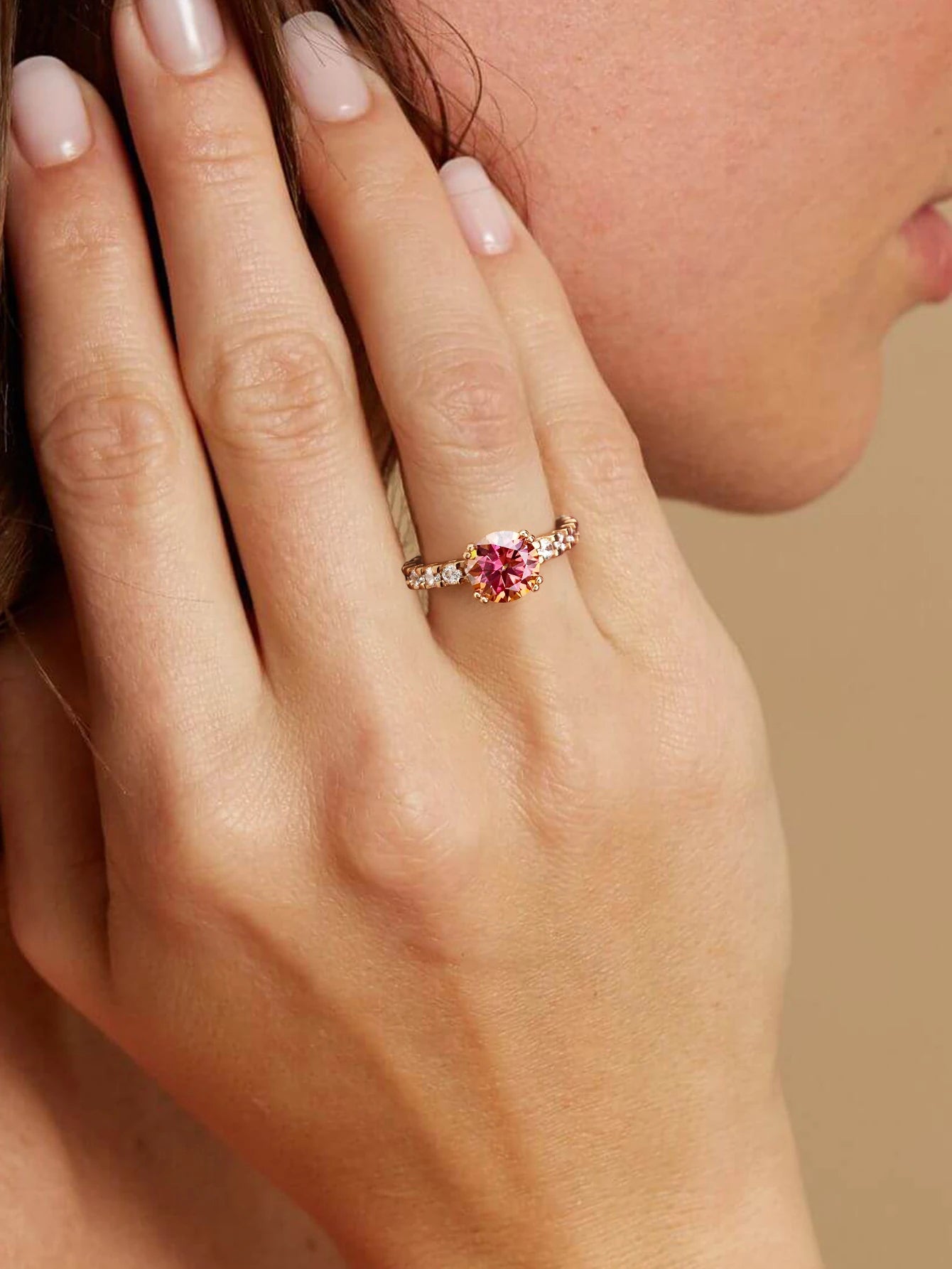 Deluxe GRA Elegant Real 2CT Carat  Moissanite Diamond Genuine 925 Sterling Silver Ring for Women  Wedding Luxury Jewelry Gifts