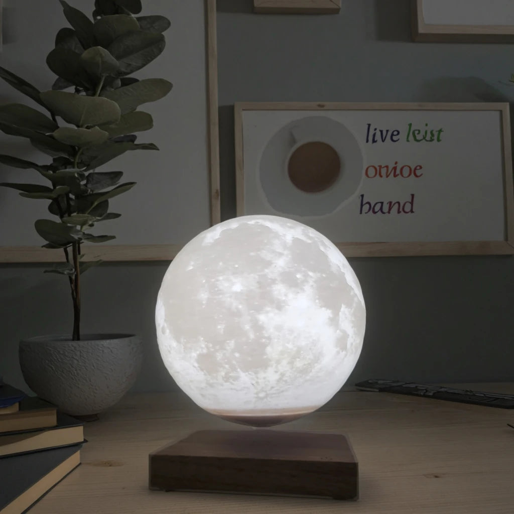 Table Lamp Magnetic Levitating Moon Light 3D Printing Floating Moon Lamp For Home Decoration