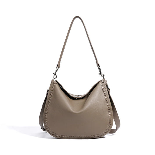 New Genuine Leather Luxury Handbags for Women High Quality Top Grain Cowhide Women's Shoulder Bags Underarm Bags