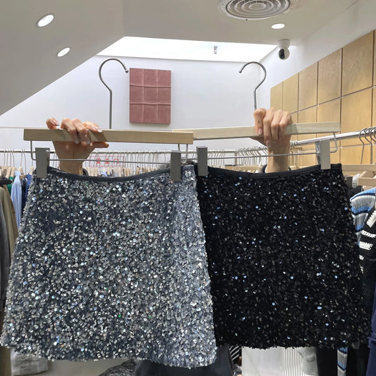 2025 Mini Skirts Women Sexy Sequin Bodycon Club Skirts for Women Spring New Style Wholesale Mini Skirts