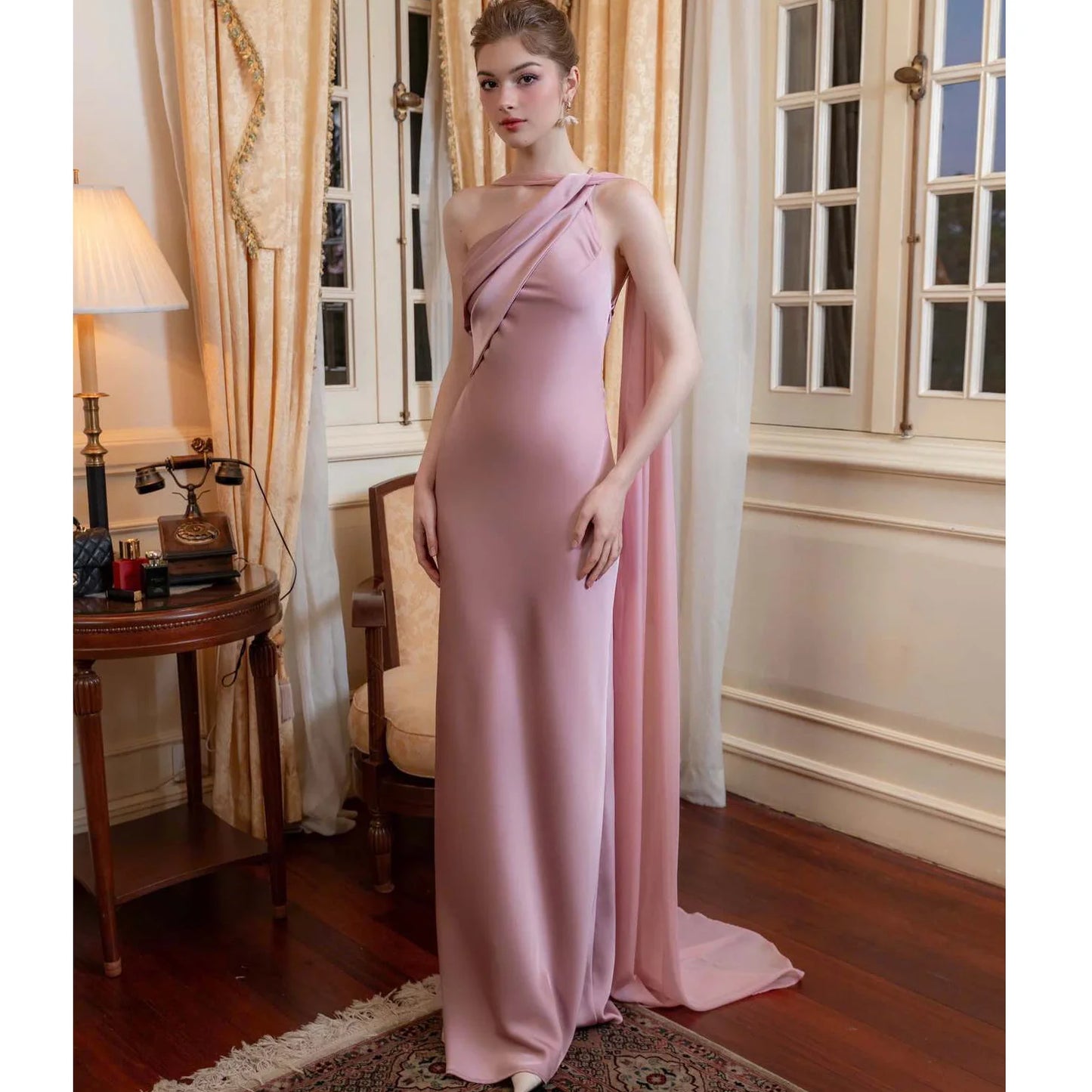 Sexy Satin Ribbon Party Dress Women Elegant Halter Backless Off Shoulder Sleeveless Female Dresses 2026 Summer Robe Gown