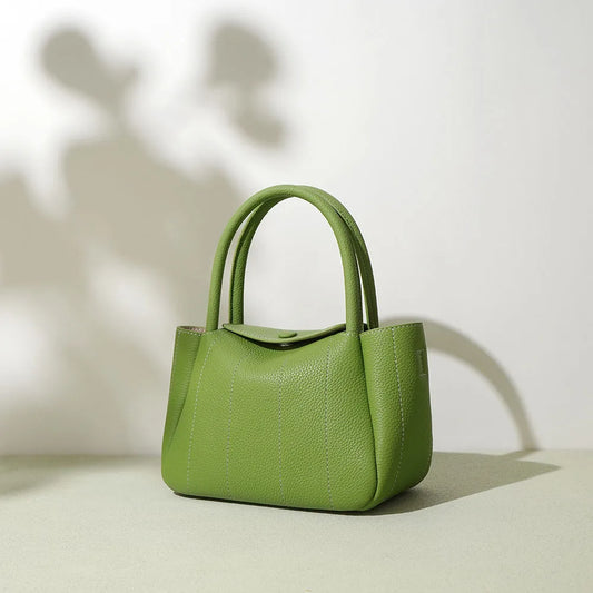 High Quality Lychee Pattern Women's Fashion Genuuine Cowhide Leather Handbag Vintage Large Women's Crossbody Bag