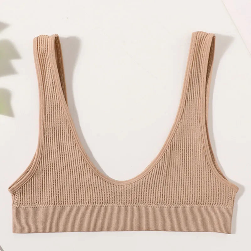 Women Push Up Bras Deep-U Shape Brassiere Small Cup Bralette Non-wire Seamless Underwear Female Comfy Sexy Lingerie Intimates