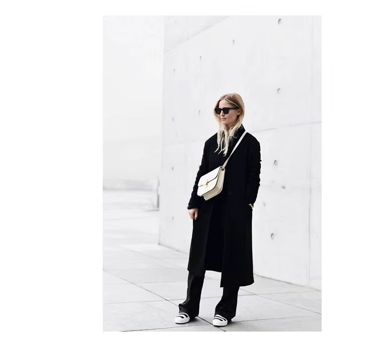 Luxury Women's Underarm Handbags Genuine Cowhide Leather Tofu Square Lock Messenger Bag Custom Portable with Open Closure