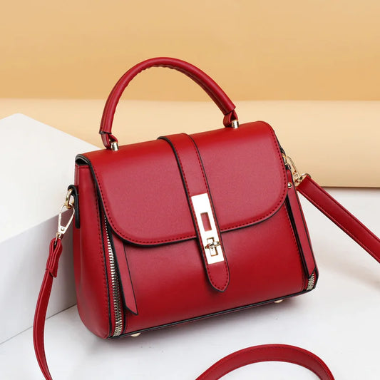 New Arrival Women Shoulders Bag Office Lady Soft PU Leather Handbag Retro Single-shoulder Bags Casual Messenger Bag