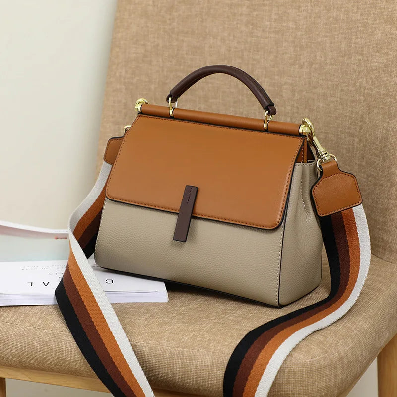 Women Shoulder Bags Genuine Leather Luxury Handbags Solid Color Crossbody Bags for Women Female Hand Bag Famous Brands Bolsa