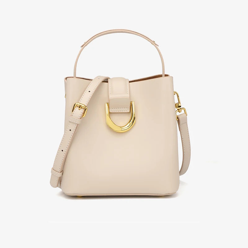 100% Genuine Leather Fashion Luxury Women's Real Leather Handbag Large Capacity Shoulder Classic Waterproof Lady Bag
