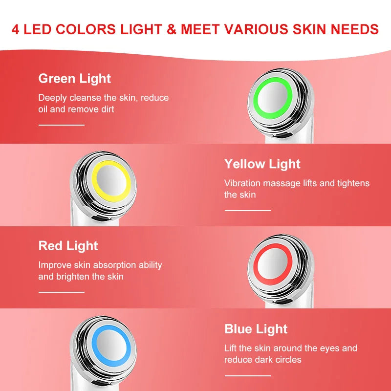 New Beauty Instrument Facial Beauty Device Cleansing Face Skin and Tightening Lifting Device LED Care