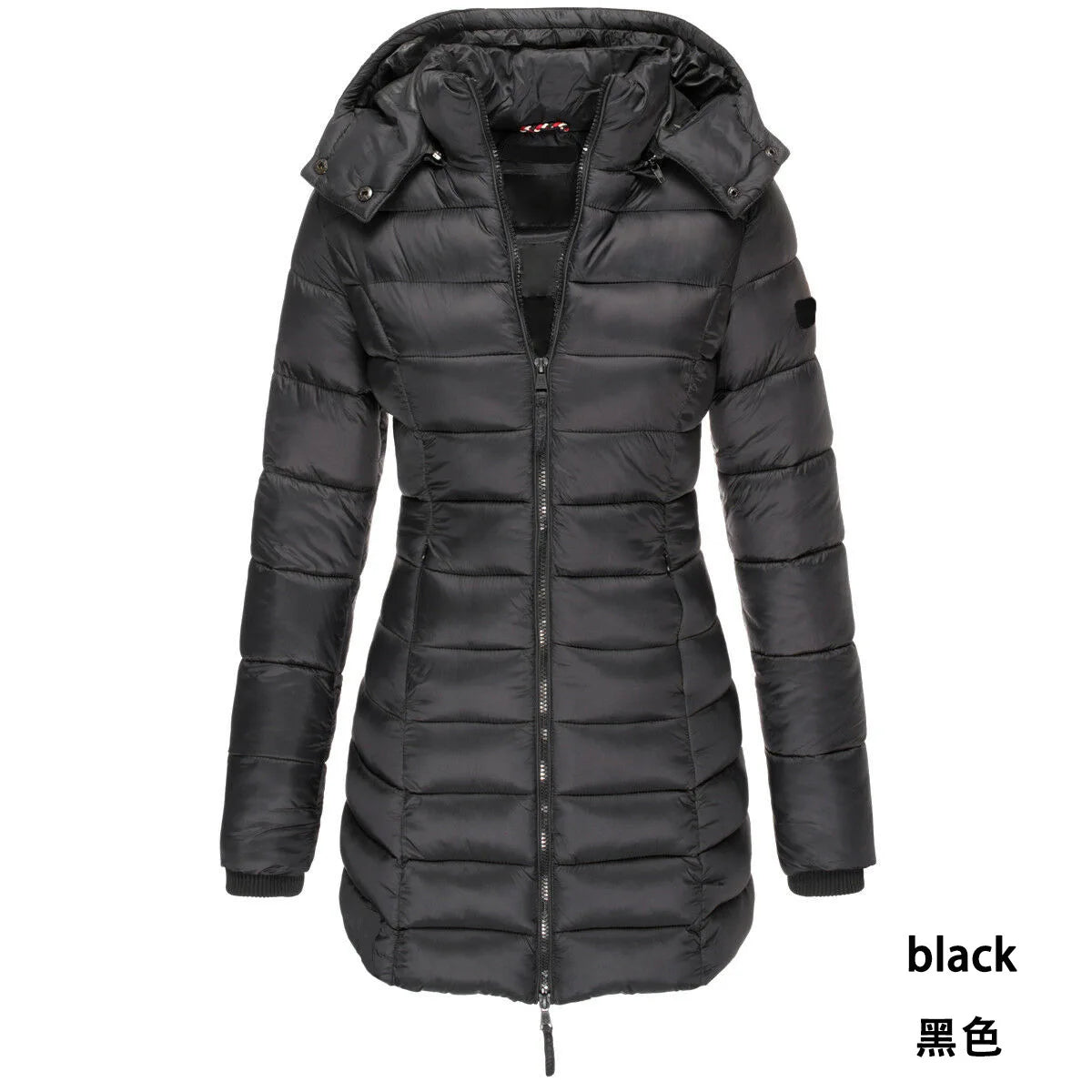 New Winter Women'S Cotton-Padded Jacket Women'S Mid-Length Slim Cotton Jacket Warm Down Jacket