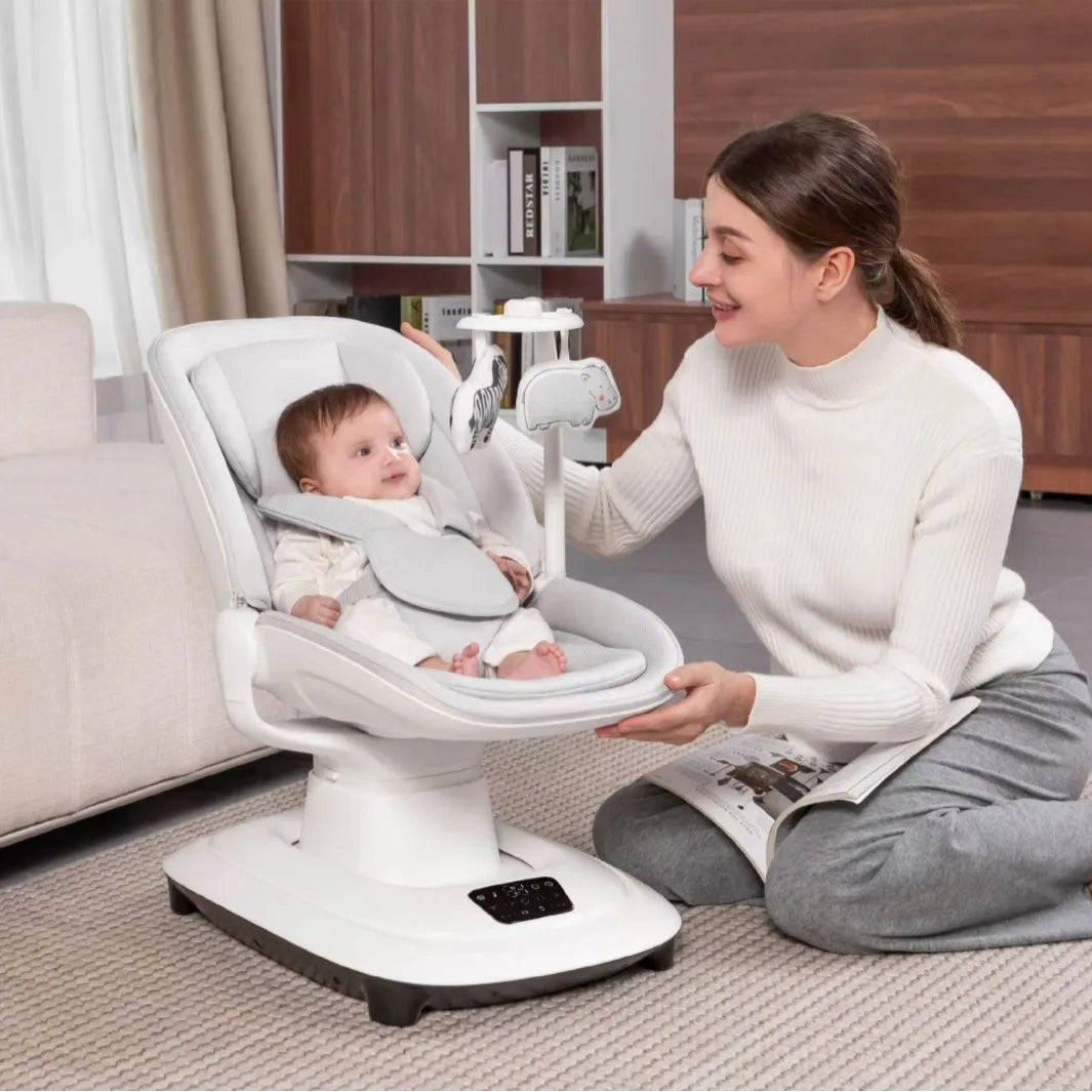 Swing Chair Automatic Adjustable Rocker Electric Baby Rocking Chair Baby Electric Swing Chair With Music and Bluetooth