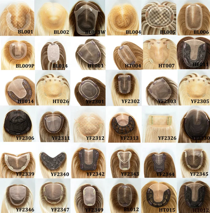 Highlights Lace Front With Weft Hair Topper Human Hair Russian Blonde Human Hair Topper for Women Lace Topper Mini Wig