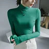 Women's High Neck Long Sleeve Sweet Elegant Thick Basic Tops