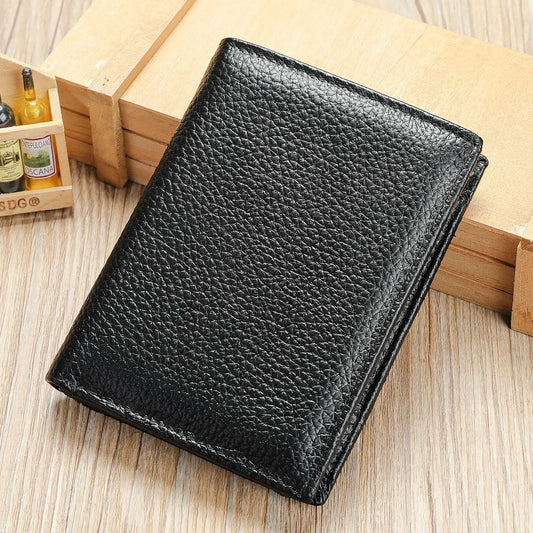 Factory Real Leather Bifold Business Man Wallet Multicard Men Leather Wallet