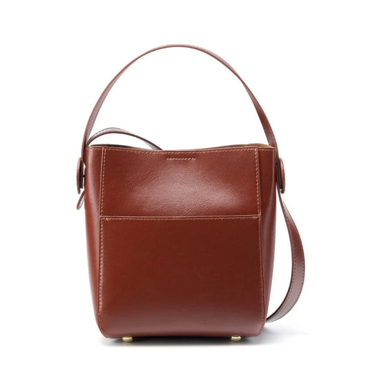Custom Large Capacity Genuine Leather Women's Handbag Vintage Fashion Style Single Leather for Ladies New Arrival for Summer
