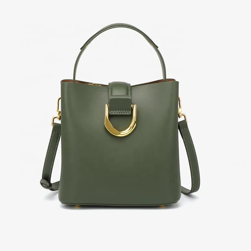 100% Genuine Leather Fashion Luxury Women's Real Leather Handbag Large Capacity Shoulder Classic Waterproof Lady Bag