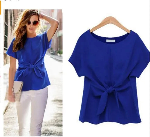 2025 Customize Available Plus Size Chiffon Blouse and Shirts for Summer Short Sleeve Women Clothing Fashionable Loose Shirts