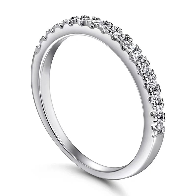 Cluster GRA Certified Moissanite Diamond Ring 925 Sterling Sliver Iced Out Hip Hop Tennis Eternity Band Cuban Link Fine Jewelry