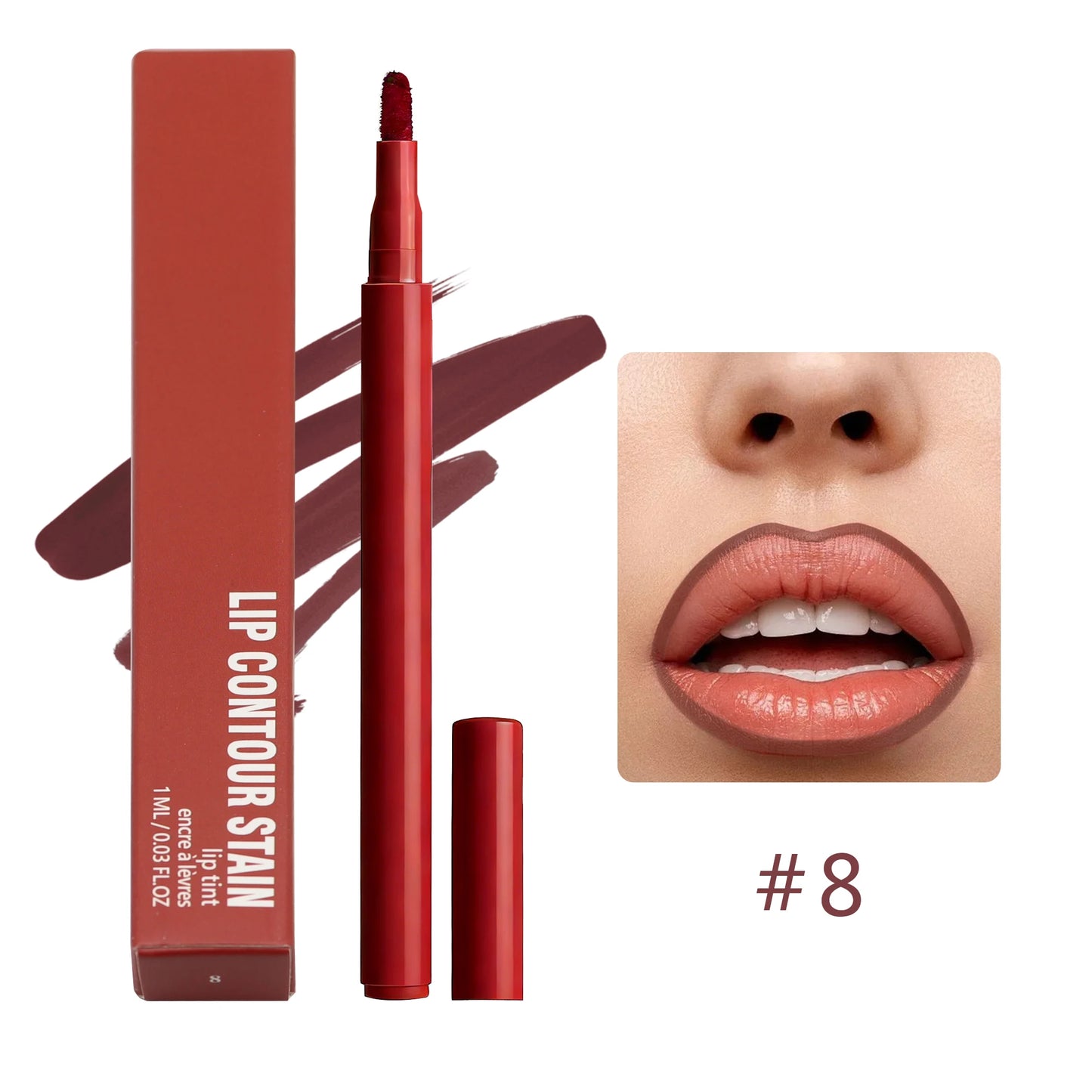 Waterproof Long Lasting Lip Contour Tint Lipliner Pen Factory Private Label 8 Color Fluffy Lip Liner Pencil