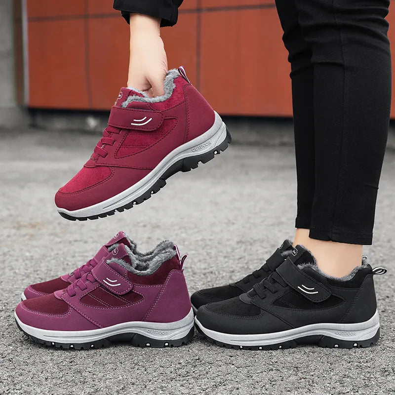 Shoes Women 2025 Couples Walking Warm Cotton Boots Factory Direct Casual Fleece-lined Plus Middle-aged Thick Snow Boots