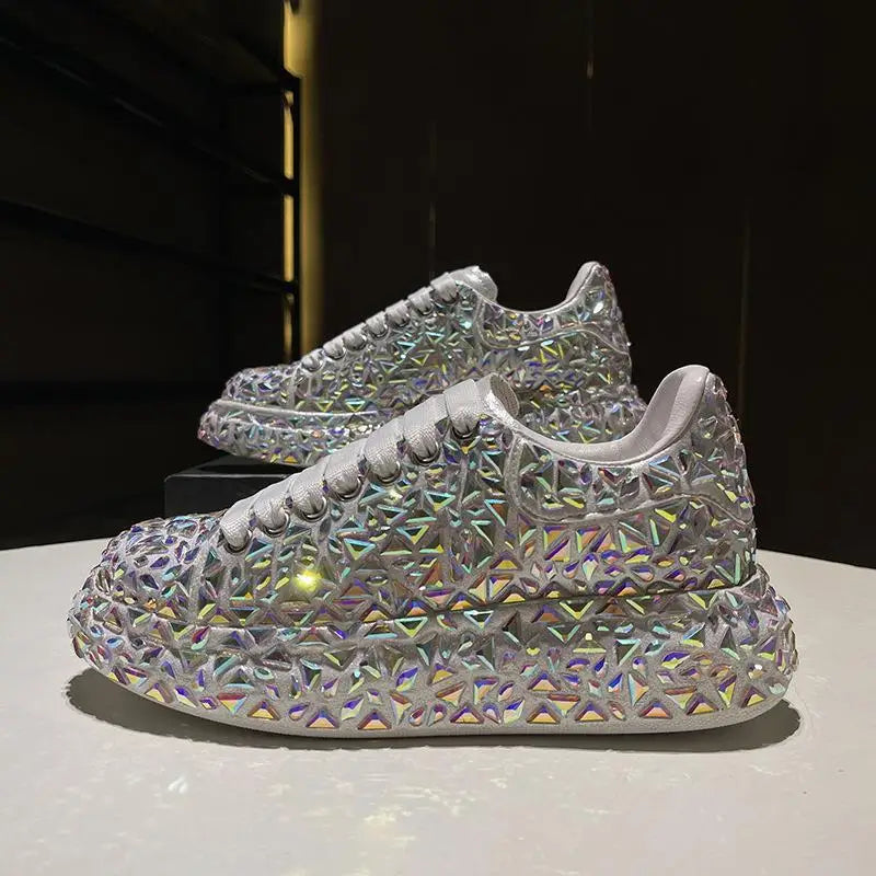Diamond Chaussures De Sport  Walking Casual Zapatillas  Shoes Mujer Women's Pink Fashion Sneakers