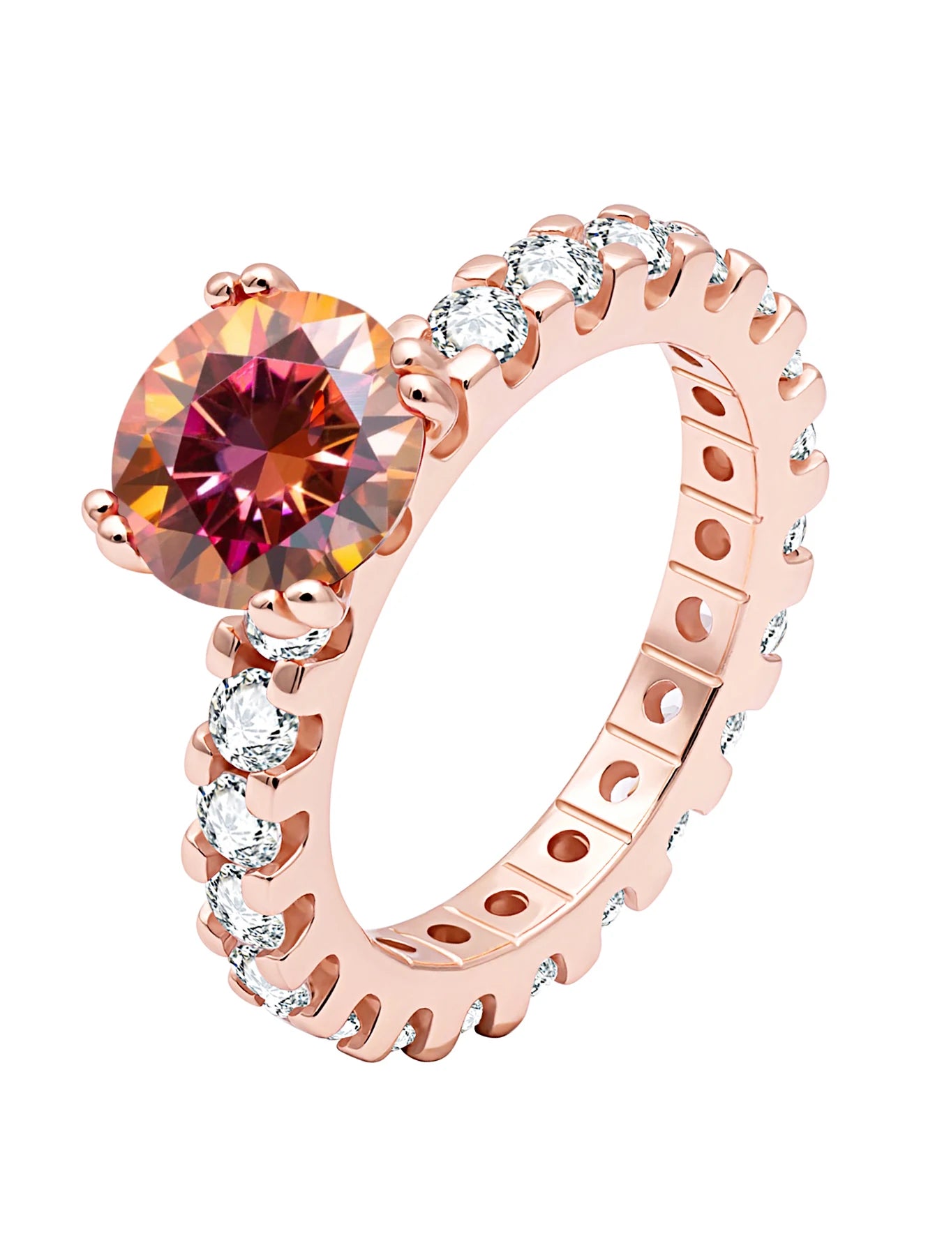 Deluxe GRA Elegant Real 2CT Carat  Moissanite Diamond Genuine 925 Sterling Silver Ring for Women  Wedding Luxury Jewelry Gifts